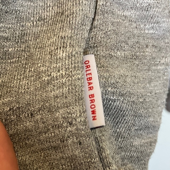 Orlebar Brown Gray Crew Neck Men's Sweater - Picture 3 of 5